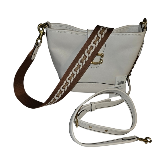 Coach Tali Bucket Bag Soft Leather In Chalk Color - Picture 5 of 16